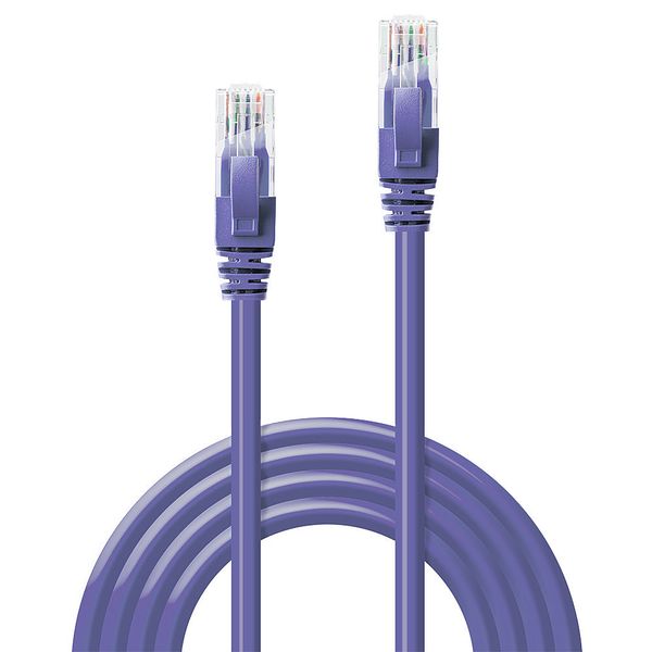 1m Cat.6 U/UTP Network Cable, Purple RJ45, M/M, 250MHz, Copper image 2