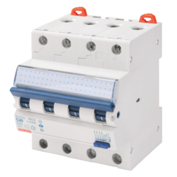 COMPACT RESIDUAL CURRENT CIRCUIT BREAKER WITH OVERCURRENT PROTECTION - MDC 60 - 4P CURVE B 10A TYPE A Idn=0,3A - 4 MODULES image 1