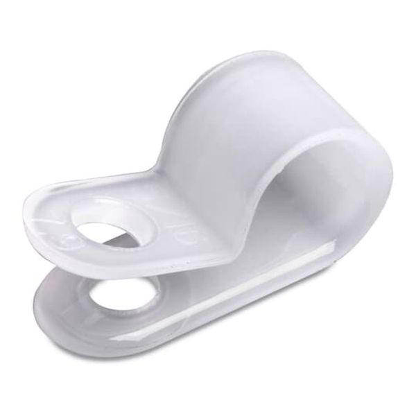 N4NY-008-9-M CBL CLAMP WHT PLAIN EDGE .50 DIA image 2