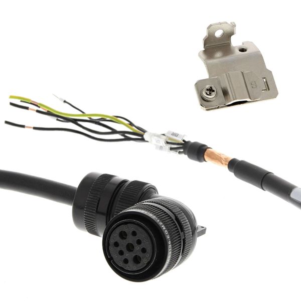 1S series servo motor power cable, 1.5 m, with brake, 230 V: 900 W to image 1