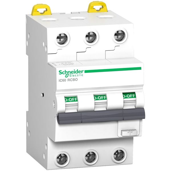 Acti9 iC60 RCBO - 3P - 10 A - C Curve - 10000A/15kA - 30 mA - A type image 3