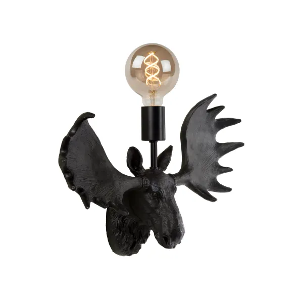 Lucide EXTRAVAGANZA MOOSE - Wall light - 1xE27 - Black image 1