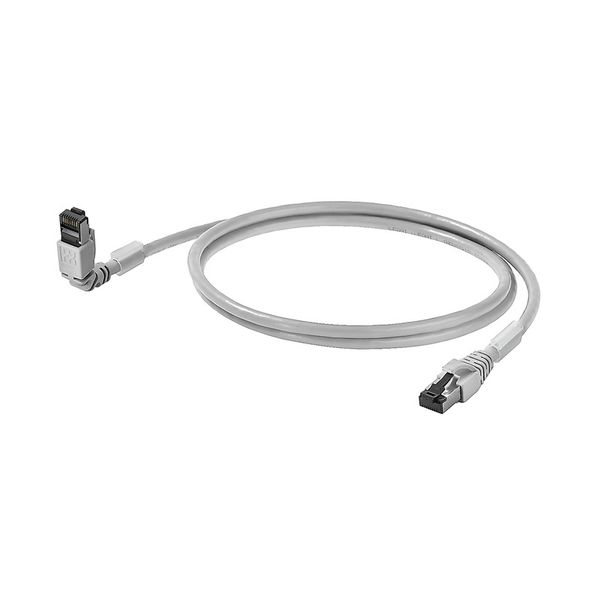 Ethernet Patchcable, RJ45 IP 20, RJ45 IP 20, Angled 90°, Number of pol image 1
