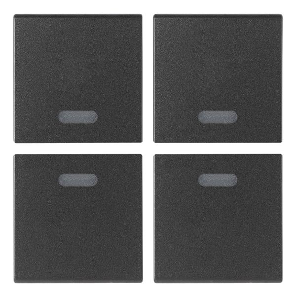 Four half-buttons 1M w/o symbol grey image 1