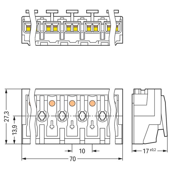 Lighting connector push-button, external without ground contact white image 6