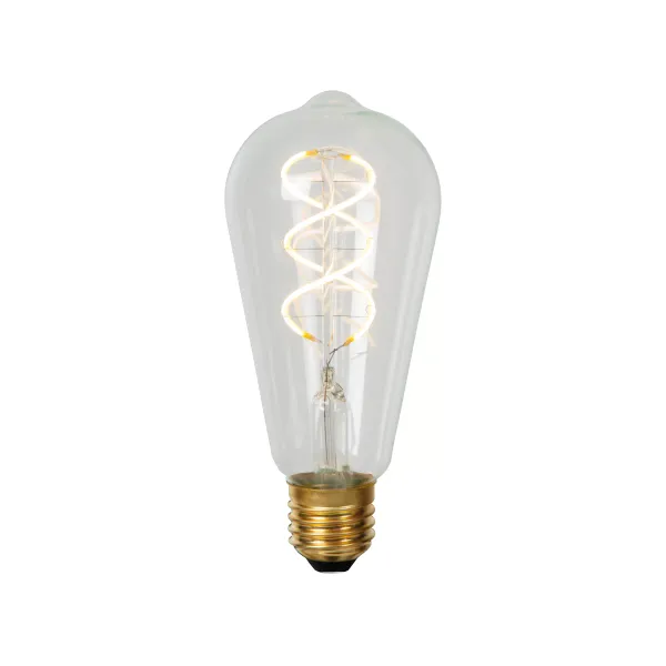 Lucide ST64 - Filament bulb - Ø 6,4 cm - LED Dim. - E27 - 1x4,9W 2700K - Transparant image 1