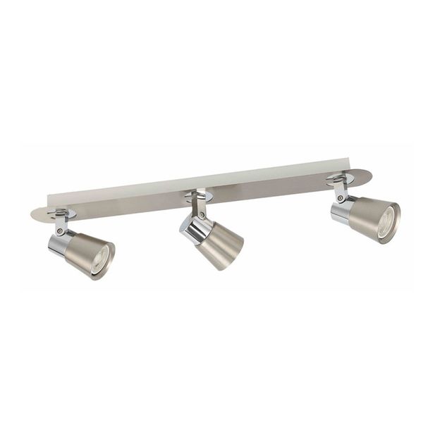 Iris 3-Light 54cm Track Light GU10 Nickel Chrome image 2