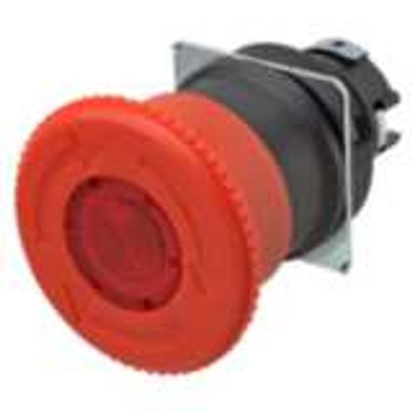 Emergency stop switch, illuminated, 40mm dia, push-lock/turn-reset, IP image 1