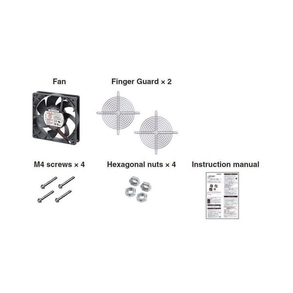 DC Axial fan, plastic blade, frame 120x38, high speed, 2 x finger guar image 3