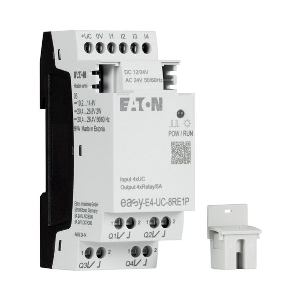 I/O expansion, For use with easyE4, 12/24 V DC, 24 V AC, Inputs/Outputs expansion (number) digital: 4, Push-In image 11