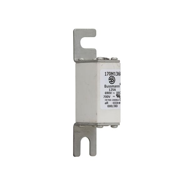 Fuse-link, high speed, 125 A, AC 690 V, DIN 000, 21 x 40 x 100 mm, aR, DIN, IEC, single indicator image 8