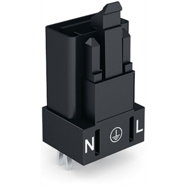 Plug for PCBs straight 3-pole black image 2