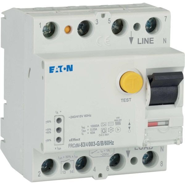 Digital residual current circuit-breaker, all-current sensitive, 63 A, 4p, 30 mA, type G/B, 60 Hz image 7