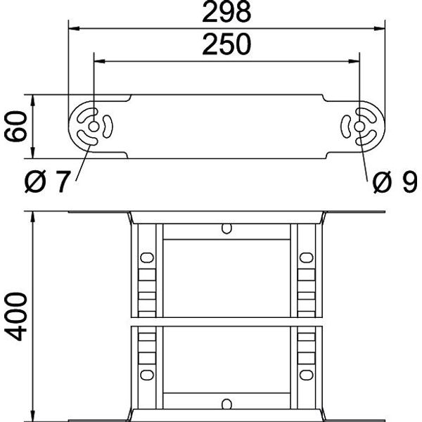 LGBE 640 A2 Adjustable bend element for cable ladder 60x400 image 2