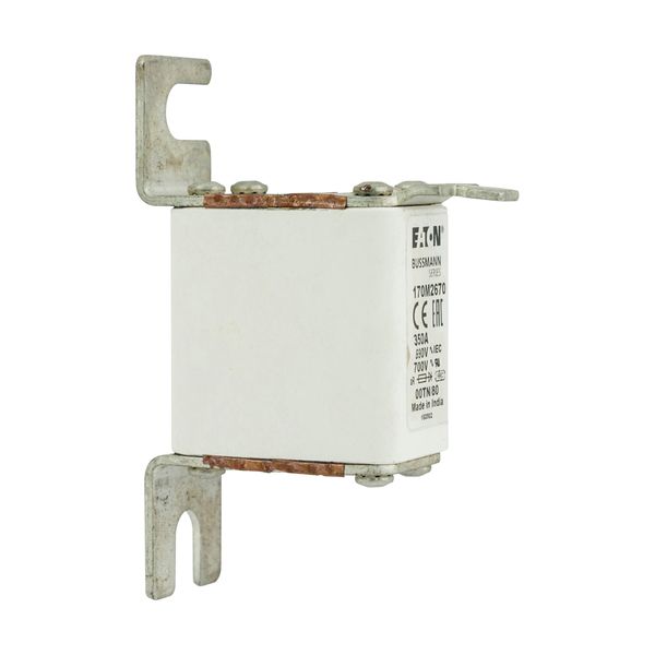 Fuse-link, high speed, 350 A, AC 690 V, DIN 00, aR, DIN, IEC, single indicator, live gripping lugs image 9