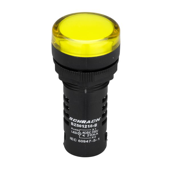 LED-indicator monobloc  230VAC/DC yellow image 1