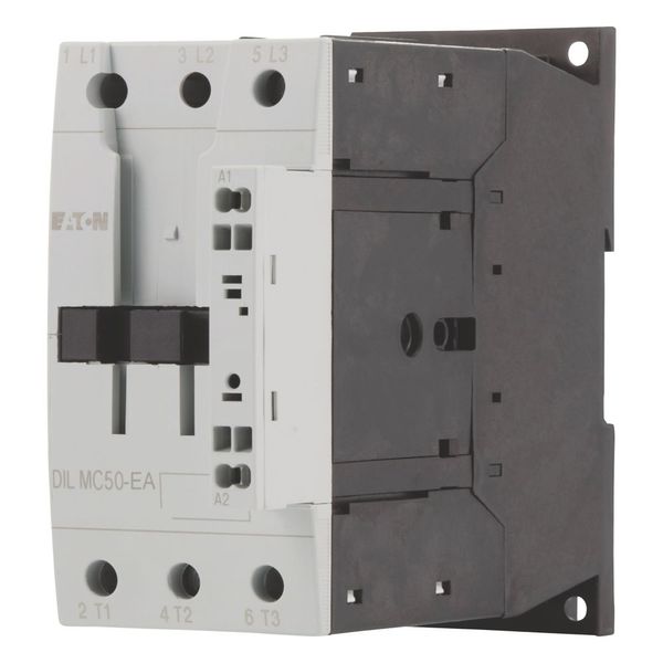 Contactor, 3 pole, 380 V 400 V 22 kW, 230 V 50 Hz, 240 V 60 Hz, AC operation, Spring-loaded terminals image 1