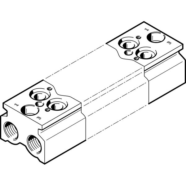 CPE18-3/2-PRS-3/8-3 Connection block image 1