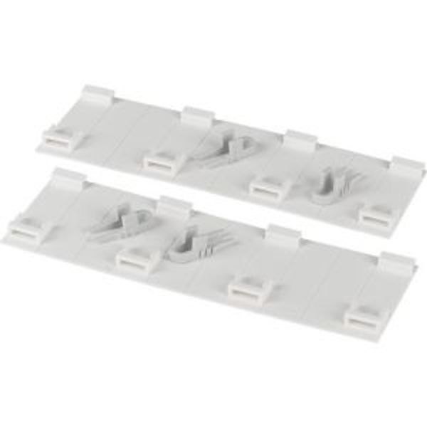 Blanking plate for 45 MM cut-outs, lockable, 2 x 10 SU, white image 2