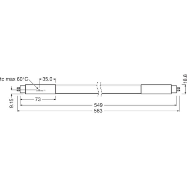 SUBSTITUBE T5 220-240V AC 8 W/3000 K 549 mm image 6