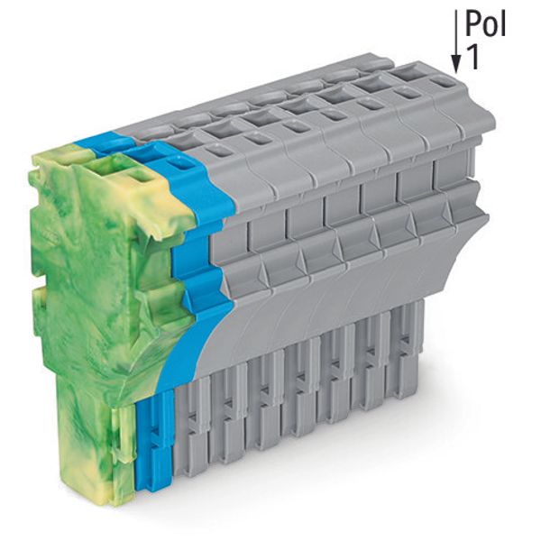 1-conductor female connector Push-in CAGE CLAMP® 4 mm² green-yellow/bl image 1