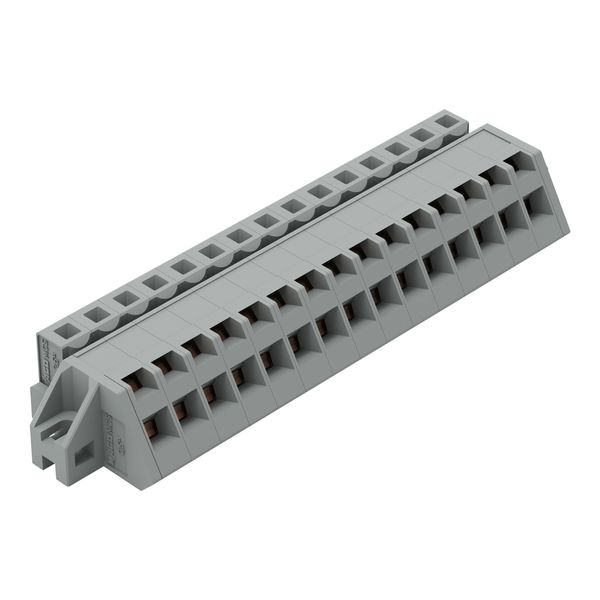 1-conductor female connector, angled CAGE CLAMP® 2.5 mm² gray image 1