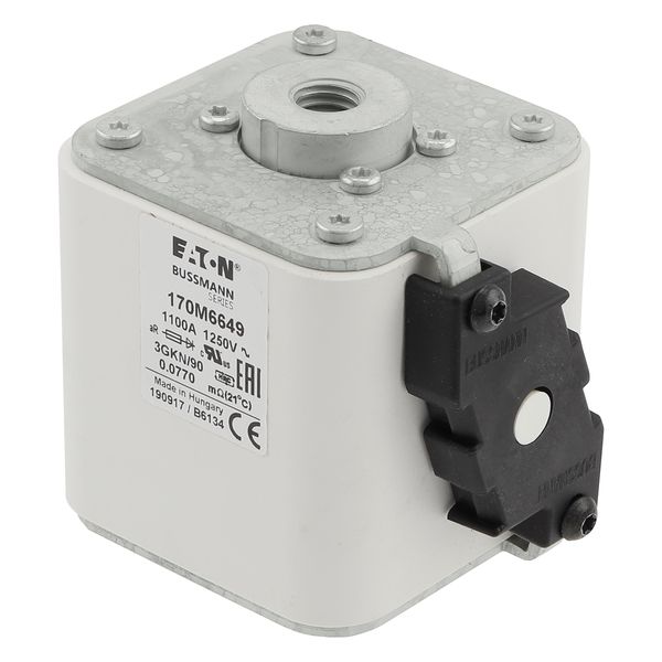 Fuse-link, high speed, 1100 A, AC 1250 V, size 3, 76 x 92 x 91 mm, aR, IEC, UL, type K indicator, flush end, 13 UNC image 33