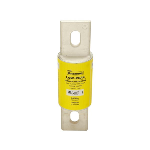 Eaton Bussmann Series KRP-C Fuse, Current-limiting, Time-delay, 600 Vac, 300 Vdc, 800A, 300 kAIC at 600 Vac, 100 kA at 300 kAIC Vdc, Class L, Bolted blade end X bolted blade end, 1700, 2.5, Inch, Non Indicating, 4 S at 500% image 13