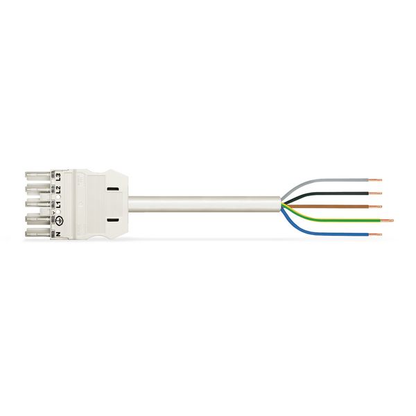 pre-assembled connecting cable Eca Socket/open-ended white image 1