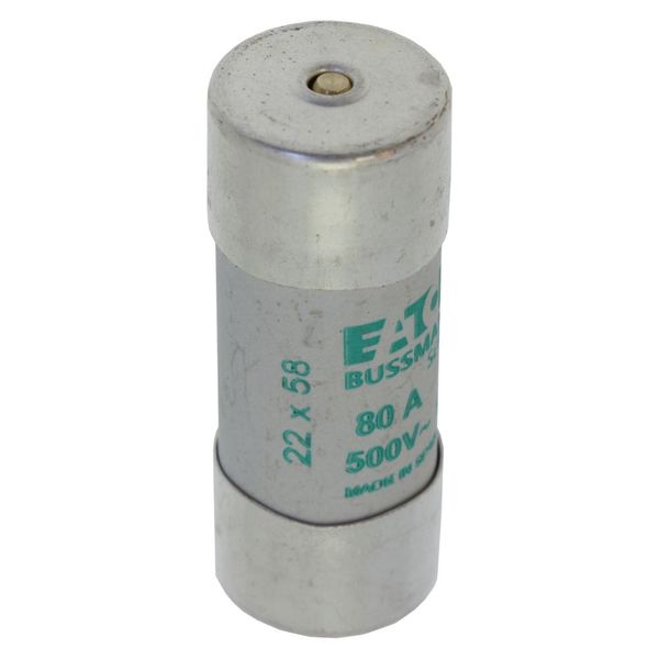 Fuse-link, LV, 80 A, AC 500 V, 22 x 58 mm, aM, IEC, with striker image 7