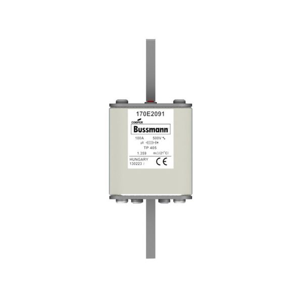 Fuse-link, high speed, 100 A, AC 500 V, 55 x 55 x 140 mm, aR, IEC, with indicator image 5