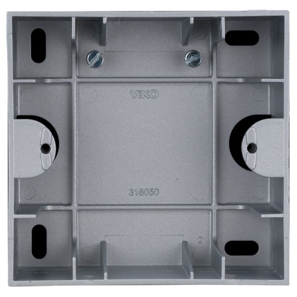 One gang wall mounting housing, silver image 2