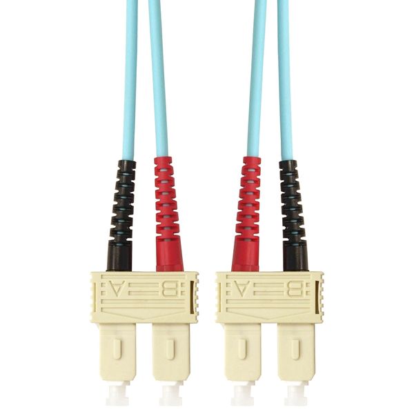 FO Patchcord Duplex SC/SC, 50/125æm OM3, LS0H-3, aqua, 5.0m image 1