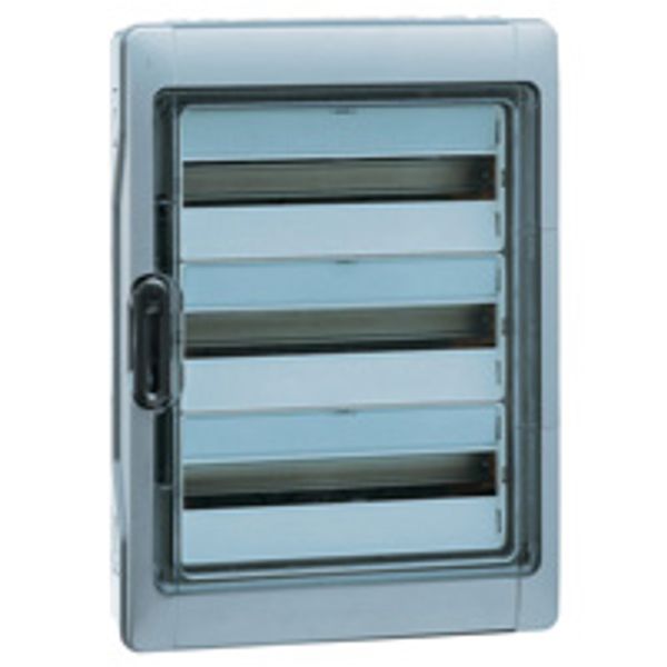 PLEXO3 IP65 WEATHERPROOF CABINET 3X12 MODULES WITH TERMINAL BLOCK image 1