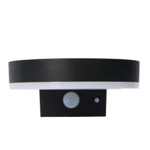 Outdoor Solar Light - wall light  - Marseille 6W 600lm 2700K IP44  - Sensor - Black image 1