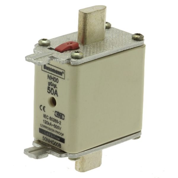 Fuse-link, low voltage, 50 A, AC 500 V, NH00, gL/gG, IEC, dual indicator image 3