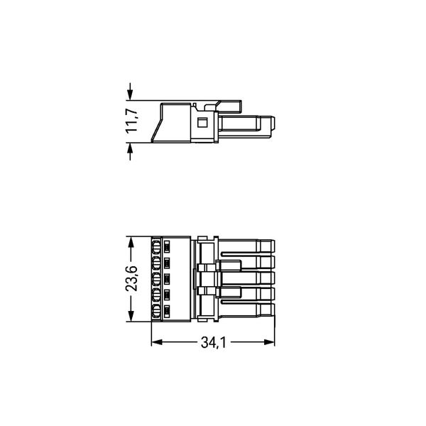 Socket 5-pole Cod. A white image 4