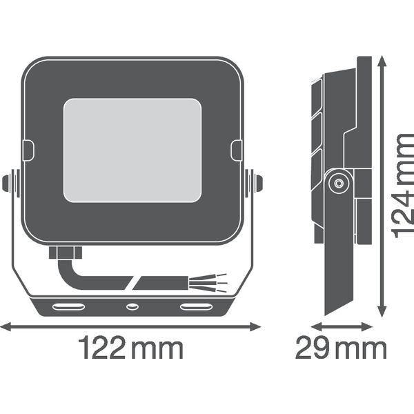 FLOODLIGHT COMPACT 20W 830 SYM 100 BK image 15