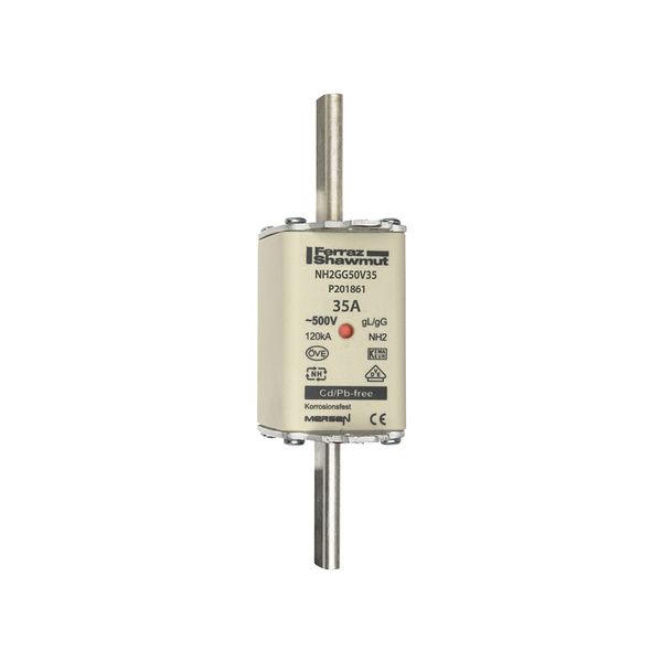 Fuse-link NH2 gG 500VAC 35A live tags Double indicator image 1