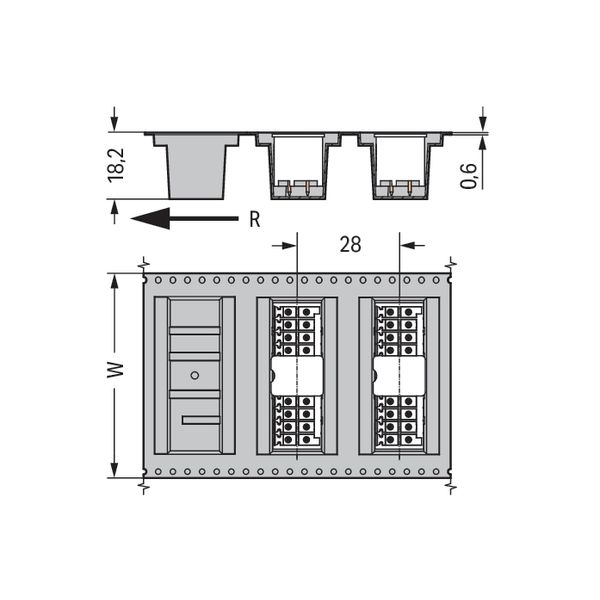 THR male header, 2-row 0.8 x 0.8 mm solder pin straight black image 6