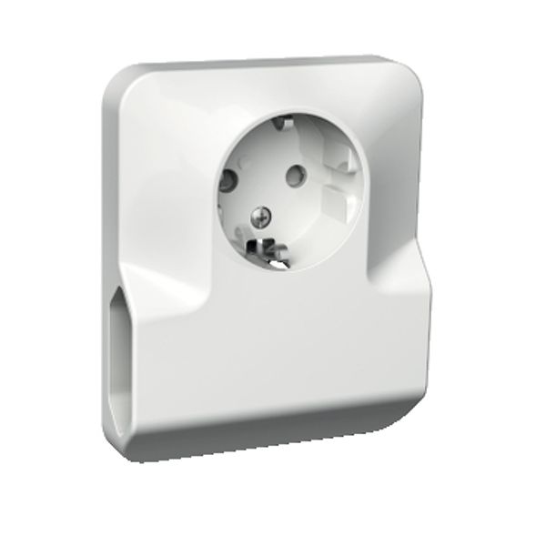 Exxact triple socket-outlet combi 1xSchuko + 2xEuro screwless white image 2