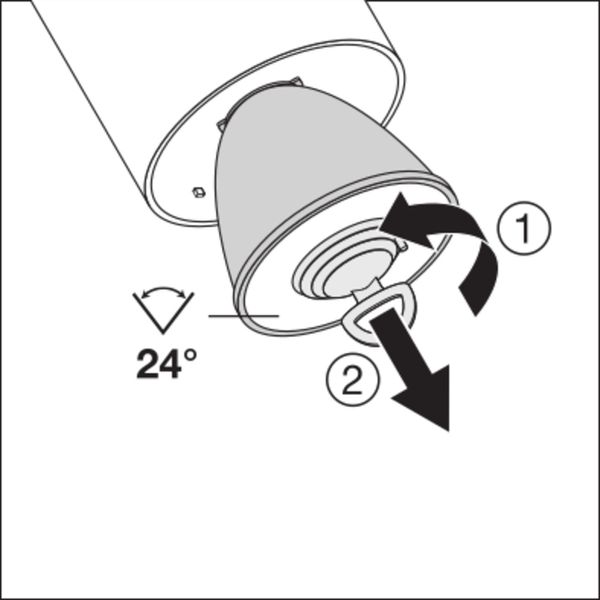 TRACKLIGHT SPOT D75 25W 25 W 4000 K 90RA NFL WT image 5