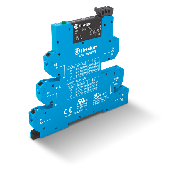 Rel. interface SSR MasterINPUT Push-IN In.6VDC/SEN/1NO Out.6A/24VDC (39.70.7.006.9024) image 2