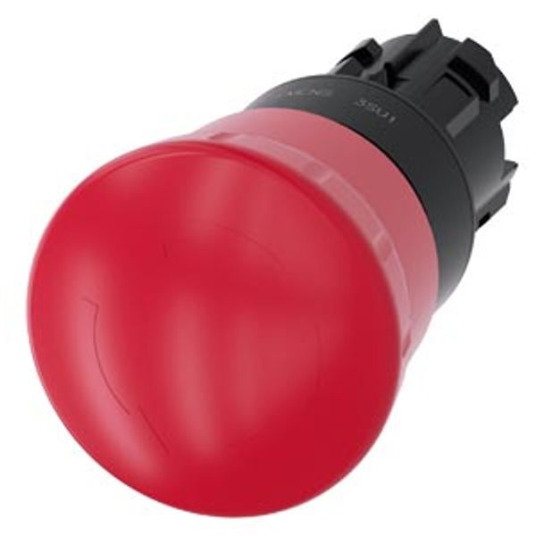 EMERGENCY STOP mushroom pushbutton, 22 mm, round, plastic, red, 40…3SU1000-1HB20-0AA0-Z Y13 image 1