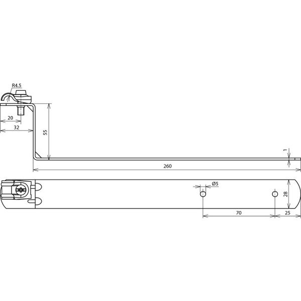 Roof conductor holder DEHNQUICK StSt f. Rd 6-10mm with brace L 260mm image 2