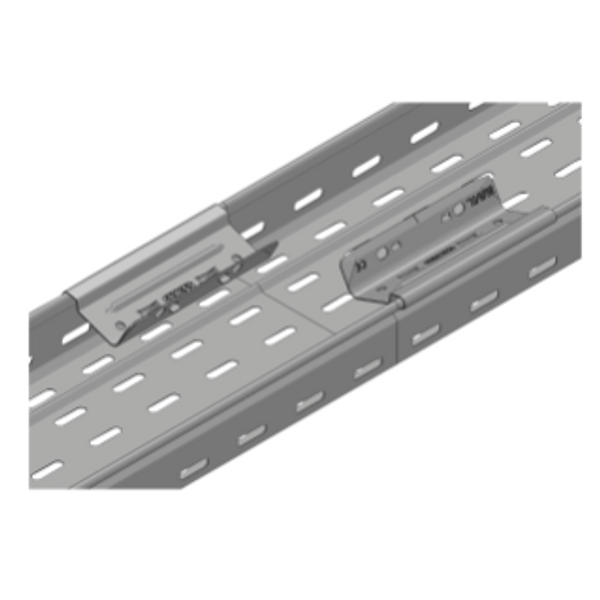 CABLE TRAY WITH TRANSVERSE RIBBING IN GALVANISED STEEL - BRN50 - PREASSEMBLED - WIDTH 65MM - FINISHING Z275 image 1