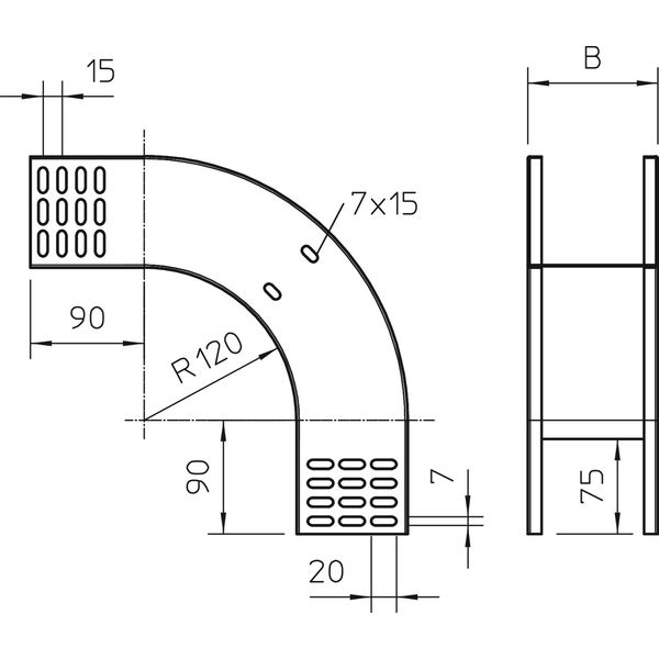 RBV 820 F FS 90° vertical bend falling 85x200 image 2