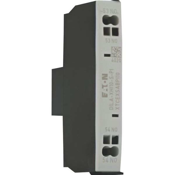 Auxiliary contact module, 1 pole, Ith= 16 A, 1 N/O, Side mounted, Push in terminals, DILA, DILM7 - DILM15 image 10