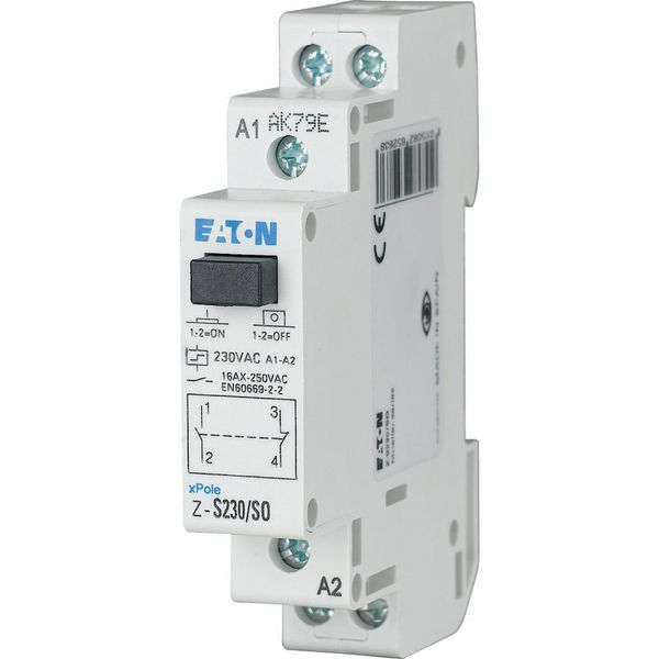 Impulse relay, 240AC, 2 N/O, 16A, 50Hz, 1HP image 2