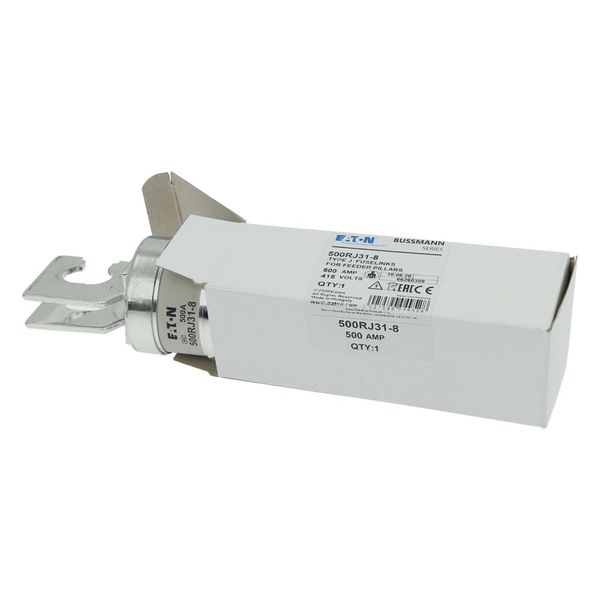 Utility fuse-link, LV, 500 A, AC 415 V, BS88/J, 49 x 131 mm, gL/gG, BS, 92mm fixing centres image 4